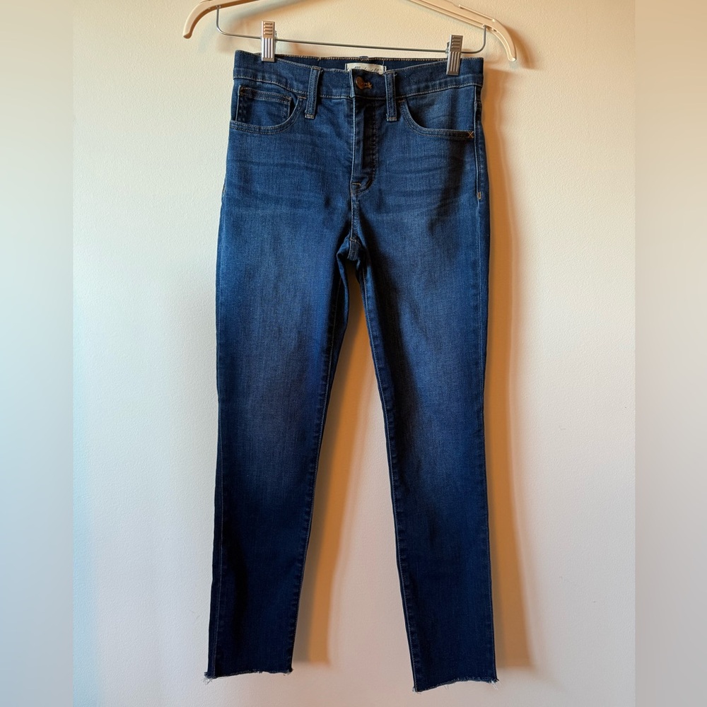 Madewell Dark Wash Roadtripper with Frayed Hem
